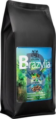 Kawa ziarnista Royal Aroma Coffee Kawa Mielona Brazylia Santos 500g 100% Arabica Świeżo Palona Royal Aroma Coffee