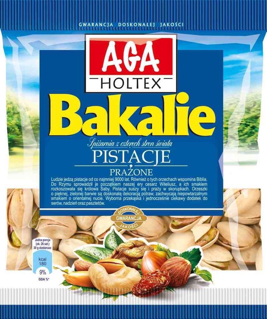 Aga Holtex Aga Holtex Pistacje prażone solone 60g Bakalie