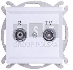 GPA-RK/m/75 SONATA Gniazdo RTV końcowe biały mat GPA-RK/m/75