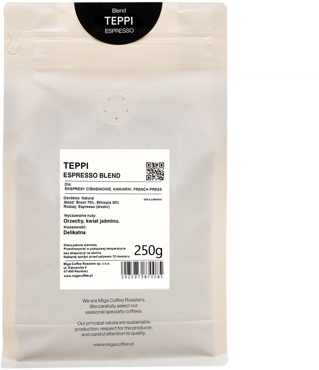Kawa ziarnista Miga Teppi Espresso 250g