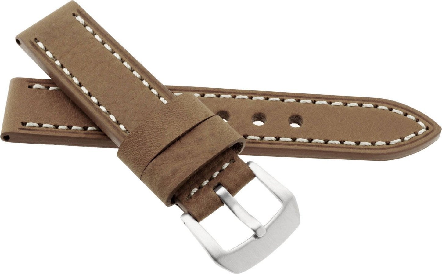 JVD Skórzany pasek do zegarka 22 mm JVD R41203-22 brązowy