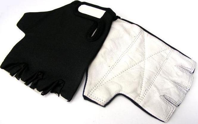 Saks Rękawiczki rowerowe krótkie Lycra czarna rozmiar L