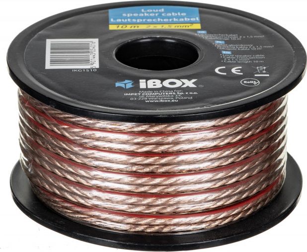 Przewód iBOX Głośnikowy, 10, Miedziany (IKG1510)