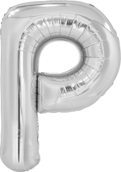 Balon foliowy litera P srebrna 60,5x86cm