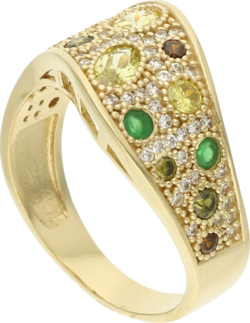 Rosanto Złoty pierścionek z kolorowymi cyrkoniami roz. 20 585 14k