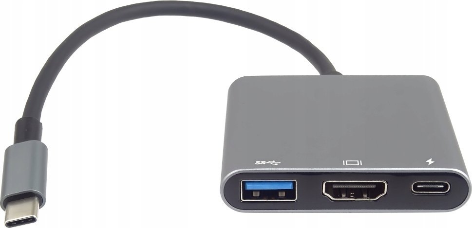Adapter USB PremiumCord PremiumCord Adaptér USB-C na HDMI + USB3.0 + PD, rozlišení 4K a FULL HD 1080p