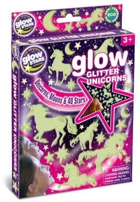 Naklejki Brainstorm świecące brokatowe jednorożce