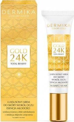 Dermika DERMIKA_Gold 24K Total Benefit luksusowy krem do skóry wokół oczu na dzień i noc 15ml