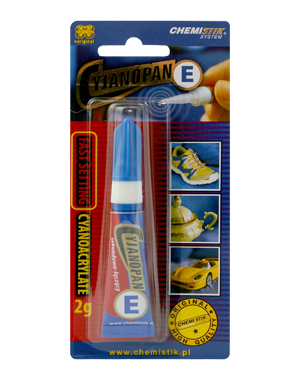 Chemistik Uniwersalny klej błyskawiczny CYJANOPAN E 2g