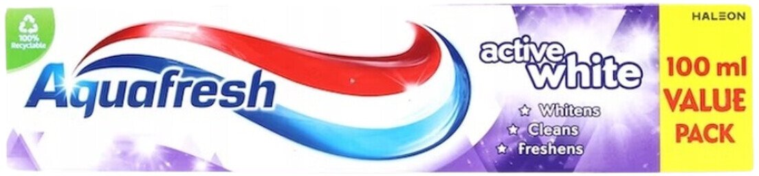 Aquafresh Active White Whitening Pasta do Mycia Zębów 100ml