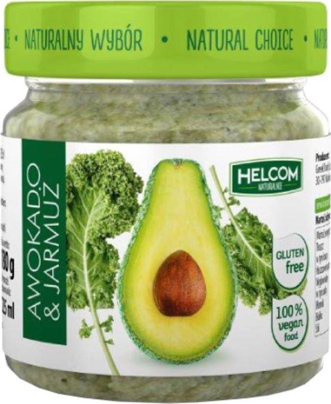Helcom Naturalnie Pasta z awokado z jarmużem Helcom, 180g