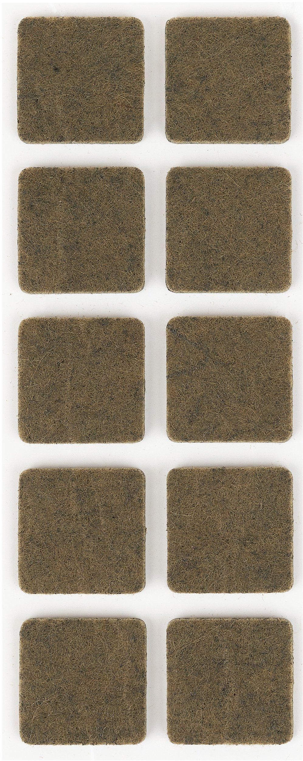 FELT PADS D20X20 BROWN 10PCS