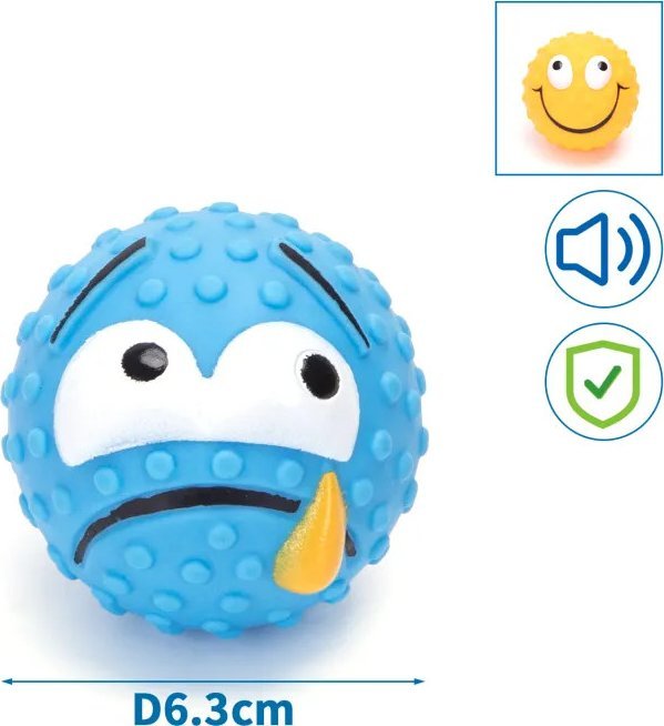 Nobleza Piszcząca winylowa zabawka w kształcie emotikony dla psa Piszcząca winylowa zabawka w kształcie emotikony dla psa