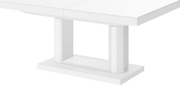 Hubertus Ława QUADRO LUX 120(170)x75 biały połysk rozkładana