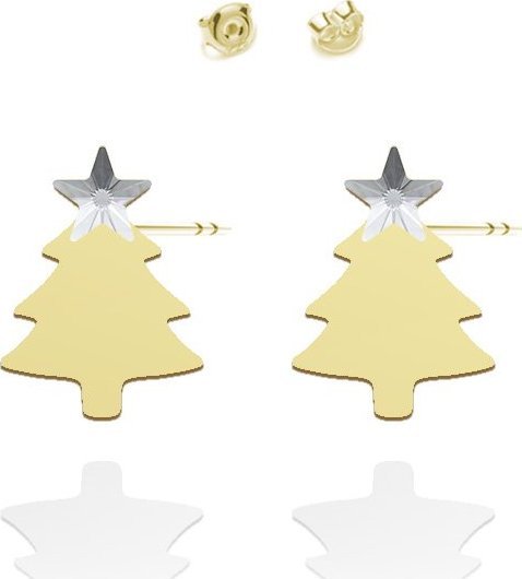 Radziszewska Jewellery Kolczyki Pozłacane Choinka Świąteczna Boże Narodzenie