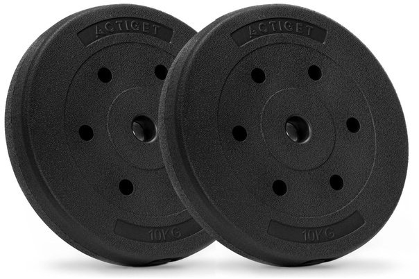 Obciążenie bitumiczne 10 kg 2 szt. talerz kompozytowy 29 mm krążek do sztangi hantli UNIWERSALNY