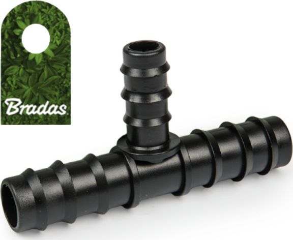 Bradas Trójnik z wtykiem na wąż 16mm / 12mm / 16mm do łączenia węży kroplujących Bradas 7348