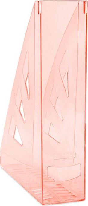 Office Products Pojemnik na dokumenty OFFICE PRODUCTS, ażurowy, A4, transparentny czerwony