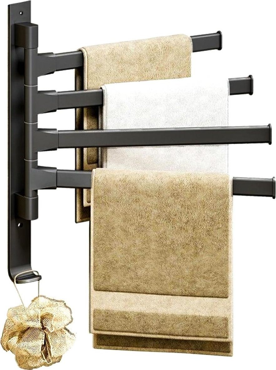 ATL DA261 Uchwyt na ręcznik ruchome ramiona czarny