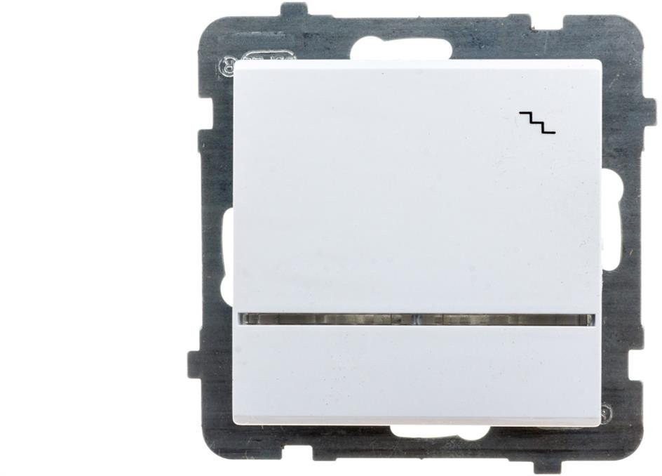 SONATA Łącznik schodowy z podświetleniem niebieskim biały mat ŁP-3RS/m/75