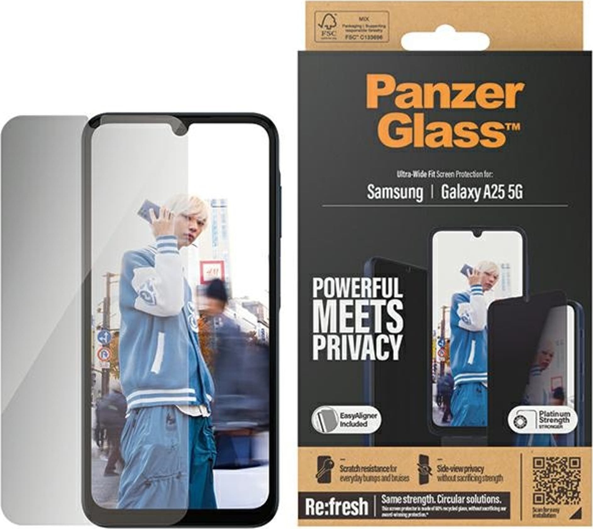 PanzerGlass PanzerGlass SP Galaxy A25 5G Privacy UWF m. Applikator