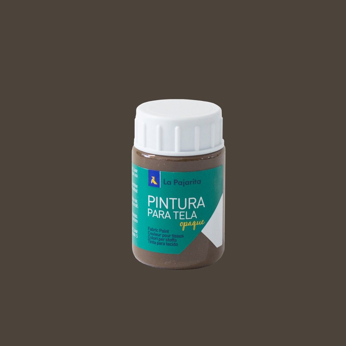La Pajarita Farba do Tkanin Ciemnych 35 ml Brązowa