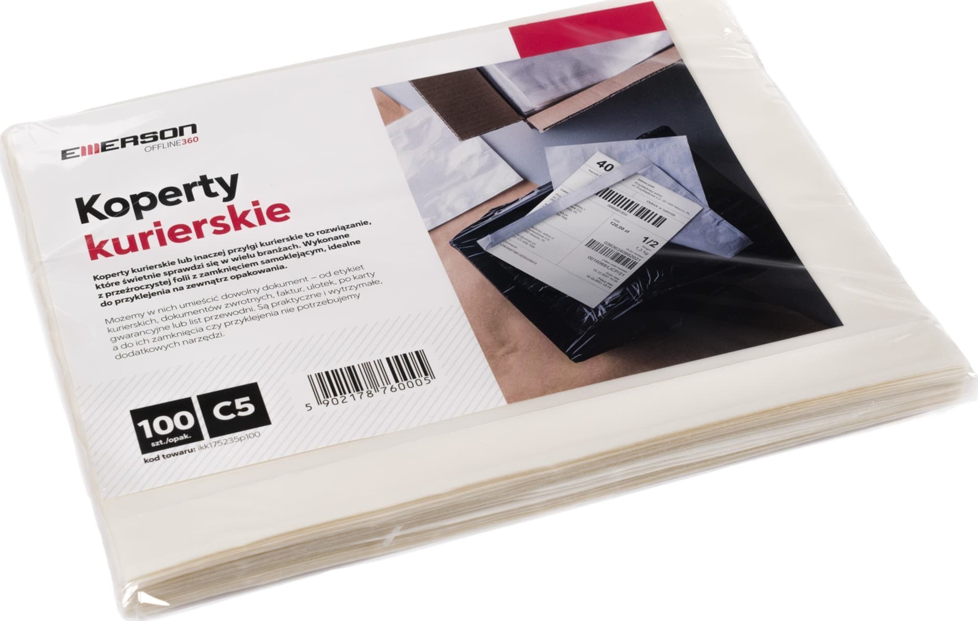 Emerson Koperta kurierska EMERSON C5 (100szt) 235x175mm ikk175235p100