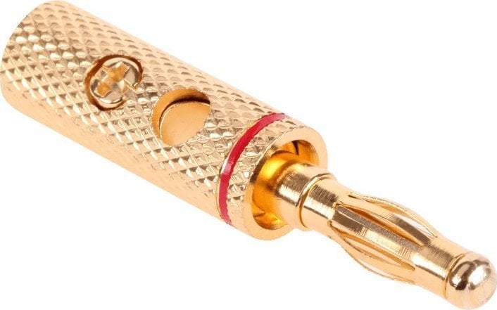 Cabletech Wtyk głośnikowy banan złoty Cabletech