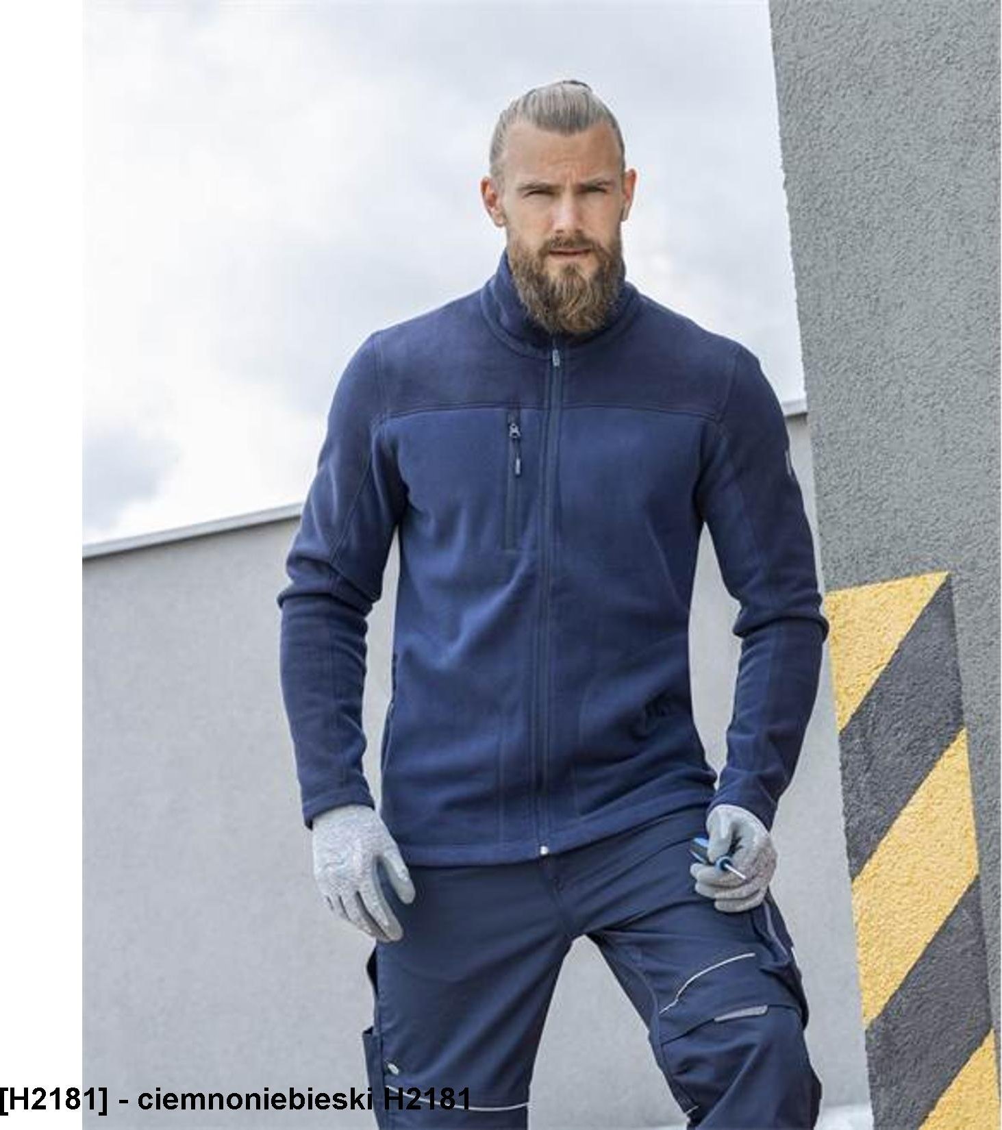 Ardon MICHAEL - męska bluza polarowa, wysoka jakość, trwały kształt, płaskie szwy - biały H2202 M