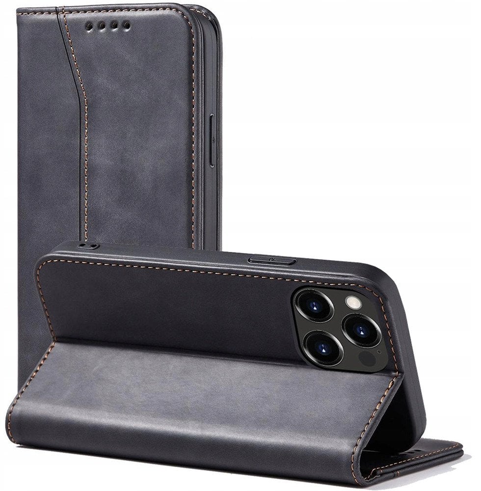 Magnet Fancy Case etui iPhone 14 Pro pokrowiec z klapką portfel podstawka czarne
