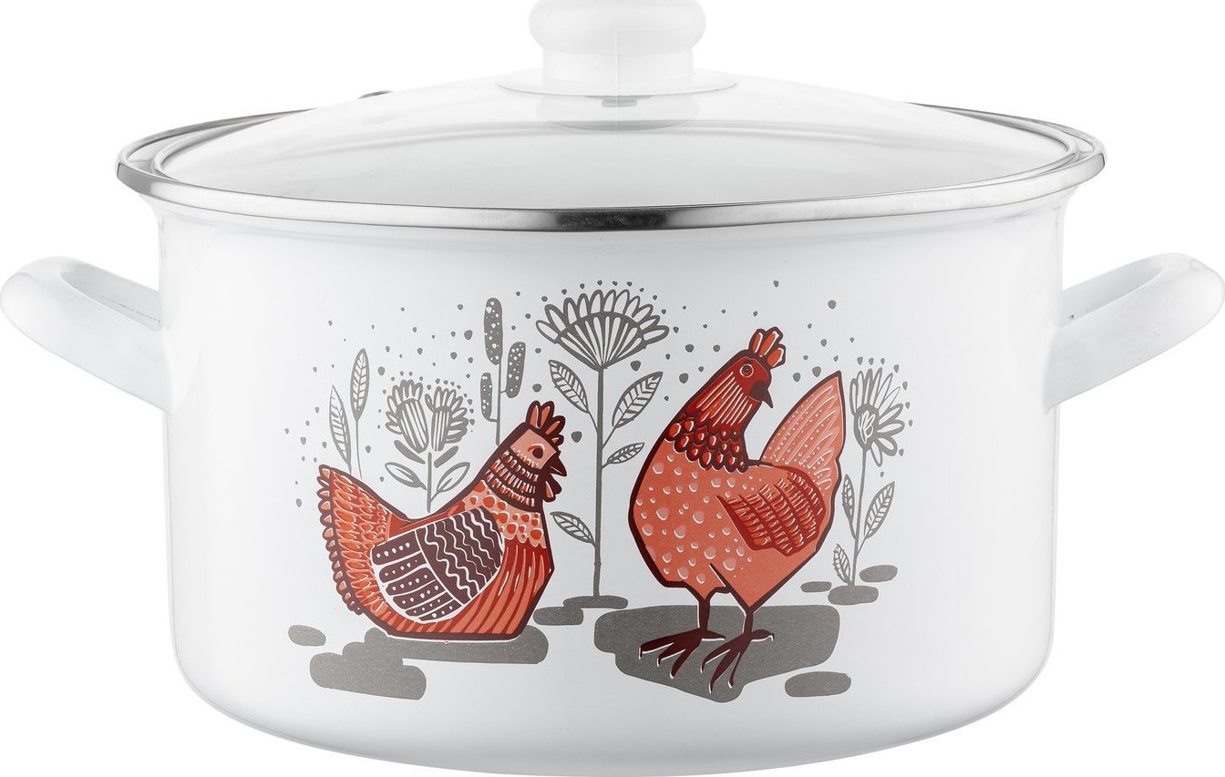 Emalia Pleszew Garnek emaliowany Emalia Polska Pleszew Rubinka 22 cm 4,7 l