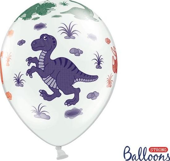 Party Deco Balon Dinozaury, mix, 30 cm, 6 szt. uniwersalny