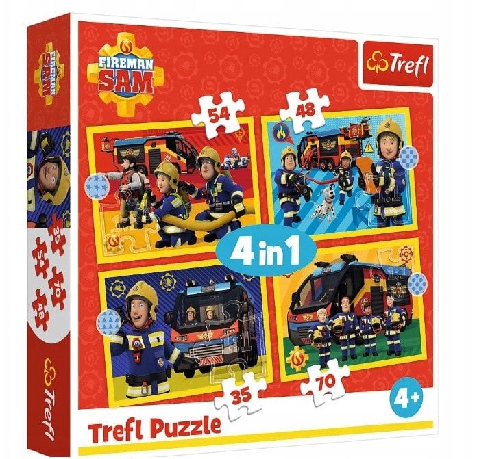 PUZZLE 4W1 TREFL STRAZAK SAM NA SYGNALE PUD8