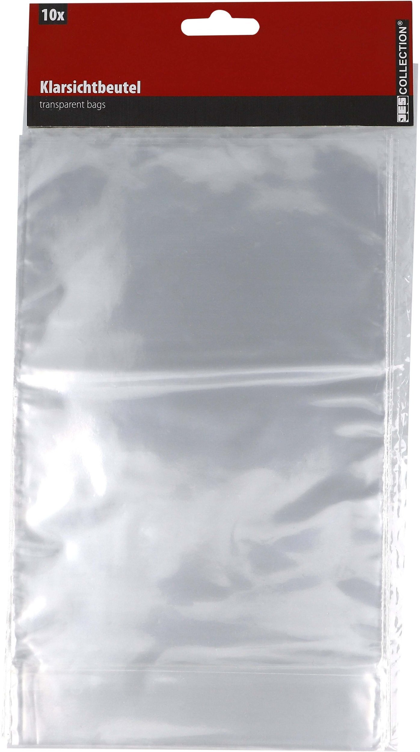 10 TRANSPARENT BAGS 23.5X14.5CM