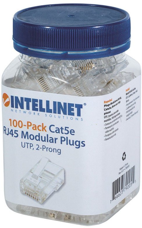 Intellinet Network Solutions wtyk RJ45 UTP linka 8p8c, kat. 5e słoik 100szt (790055)