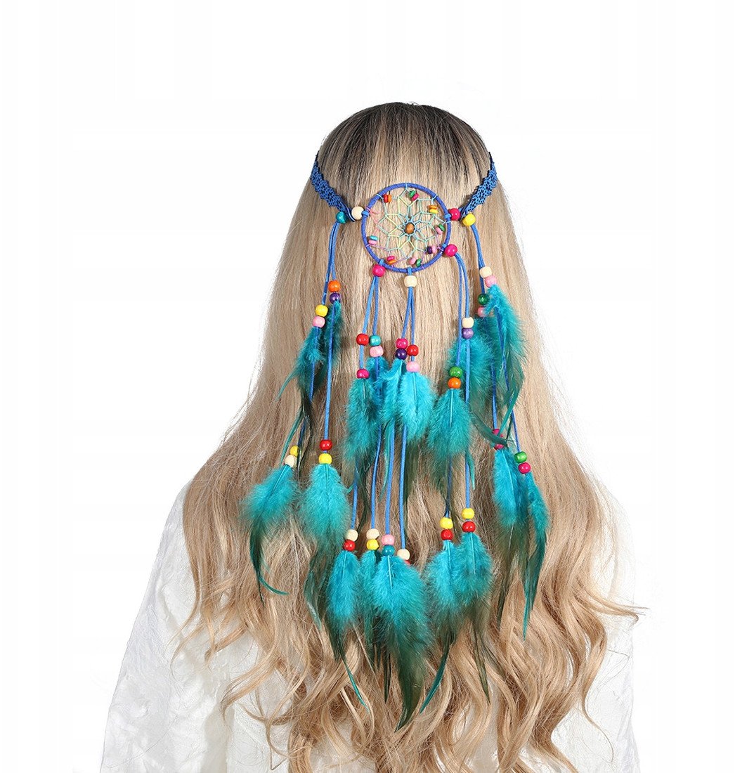 Pióropusz OPASKA do Włosów PIÓRKA ŁAPACZ SNÓW A16