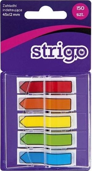 Strigo Zakładki indeksujące 45x12mm 5 kolorów STRIGO