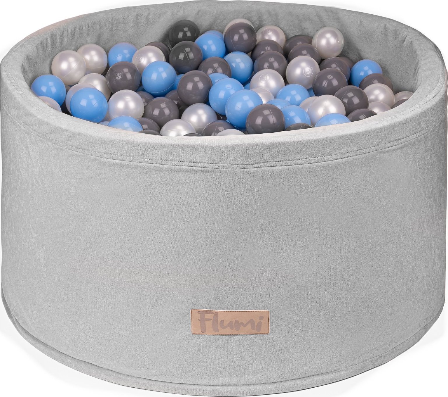 Blomster Suchy basen JASNY SZARYE + PIŁKI BABYBLUE-SZARE-PERŁOWE