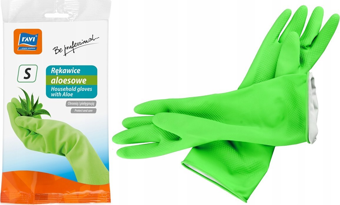 Ravi RĘKAWICA DOMOWE LATEKSOWE ALOESOWE ROZMIAR S