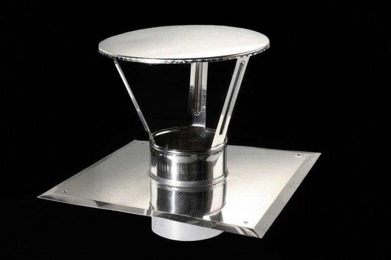 Krzys-Pol Płyta dachowa z parasolem DN110 do kotłów z otwartą komorą spalania - SJBPZP110