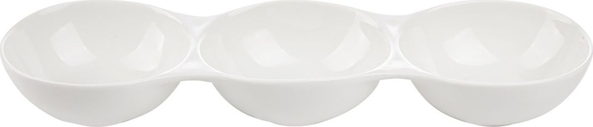 Florina Półmisek trójdzielny porcelanowy do dipów Florina Adria 33 x 10,2 x 4,5 cm