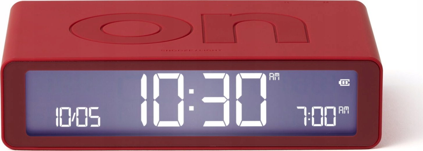 Lexon Flip Classic Double-sided Alarm Clock Red/Red LR157R9