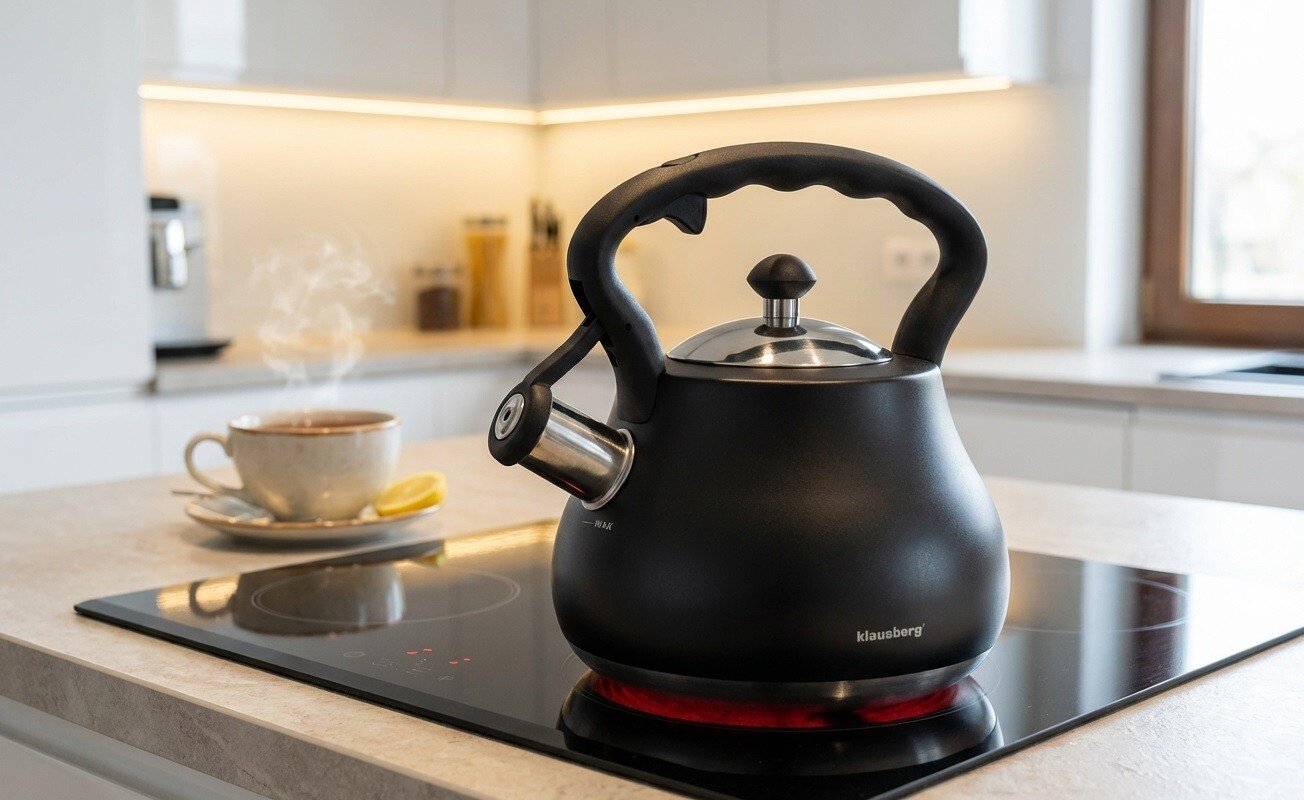 Czajnik tradycyjny 2,7 L nierdzewny KB-7446 czarny mat