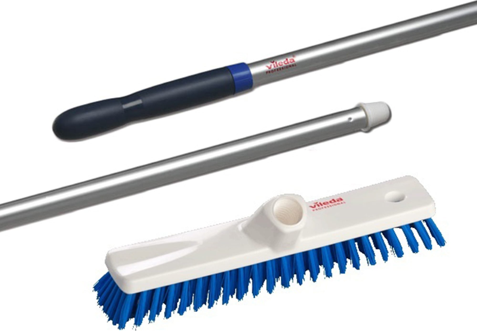 Vileda Zestaw Szczotka Superior Do Szorowania 30 cm + Kij Aluminiowy Do Szczotki 150 cm