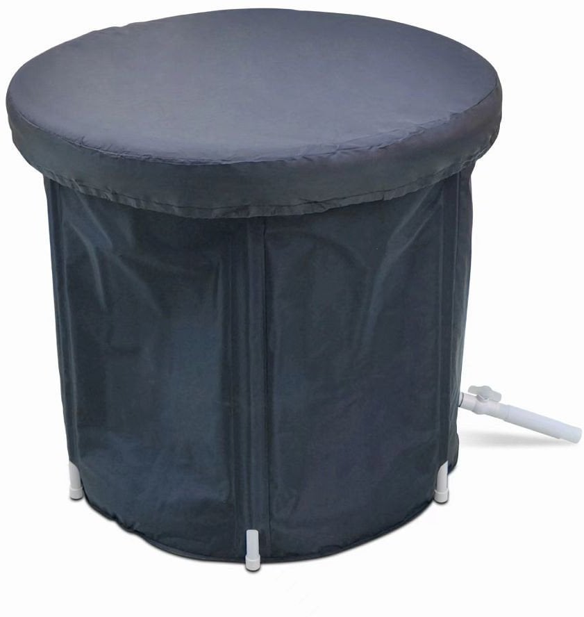 Składana przenośna dmuchana wanna balia do kąpieli 75 x 75 cm czarna