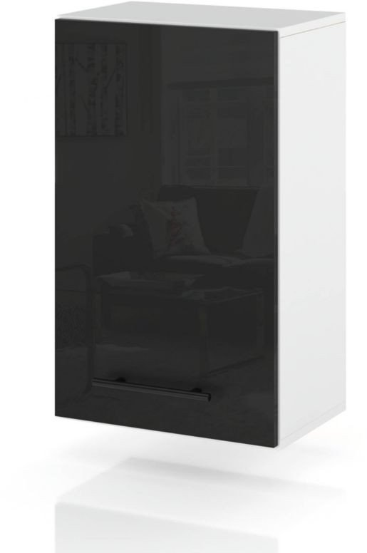 szafka kuchenna wisząca modułowa nowoczesna 40cm spremium czarny połysk