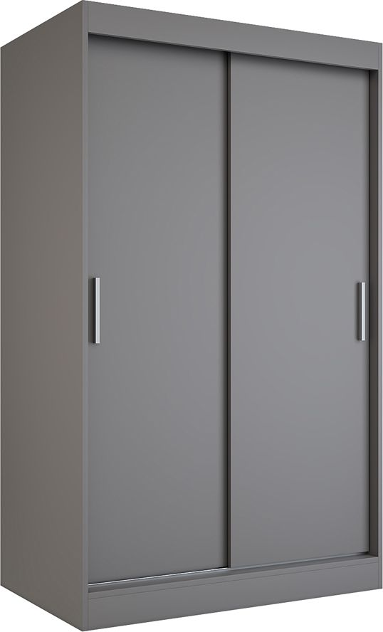 Elior Antracytowa szafa przesuwna 120 cm - Corina 3X