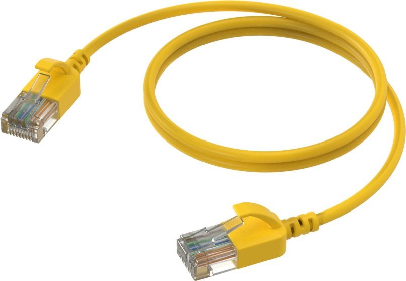 Procab PROCAB CSD560Y/1.5 Kabel sieciowy Slimline - CAT6A RJ45 - RJ45 U/UTP Wersja żółta - 1,5 ma