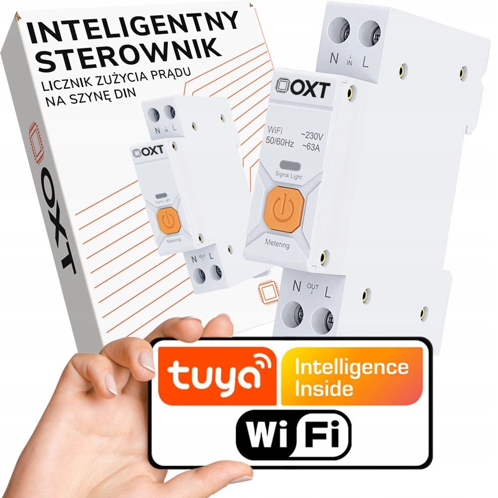 Inteligentny Sterownik OXT | 63A | Licznik | WiFi | Tuya T335