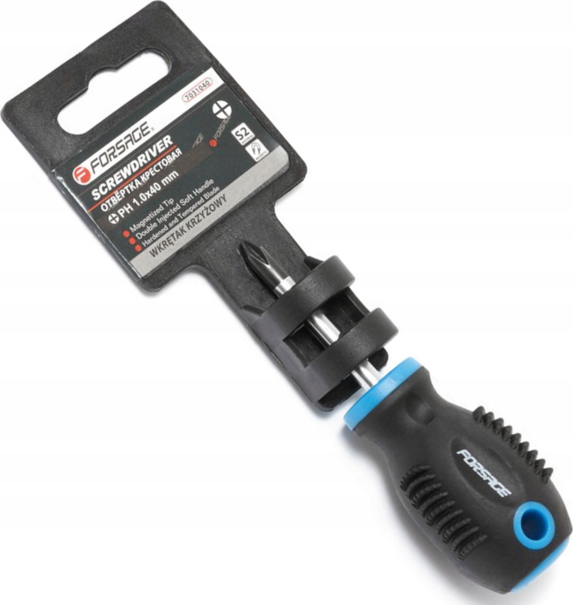 Forsage Śrubokręt krzyżakowy magnesowa "Profi"S2 PH1.0x40mm,